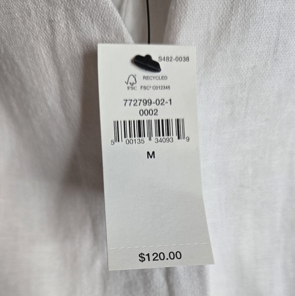 NWT Banana Republic Linen-Blend Button-Front Mini Dress - Size M - Picture 6 of 10